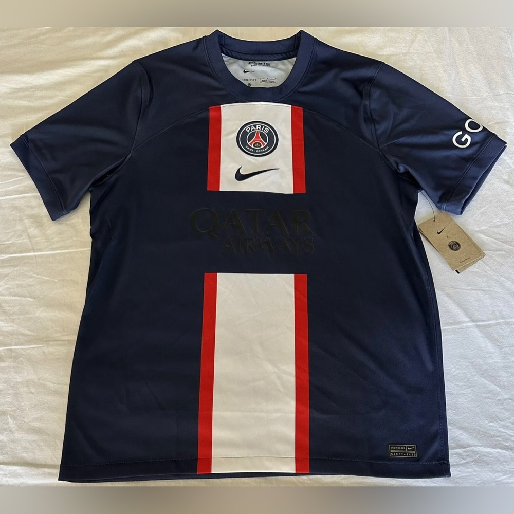 Nike Paris Saint Germain Mbappe #7 Dri-Fit Home Soccer Jersey DM1844-411 Men Sz